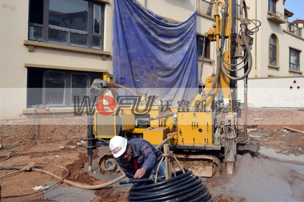 地源熱泵室外施工、鉆井、地埋管