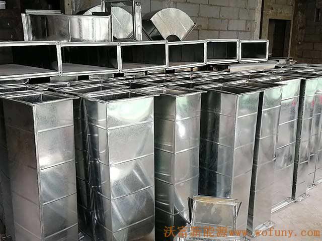 青島沃富新能源承建青島市小水清溝村改造配套學?？諝庠礋岜庙椖?mdash;&mdash;全熱回收通風管道